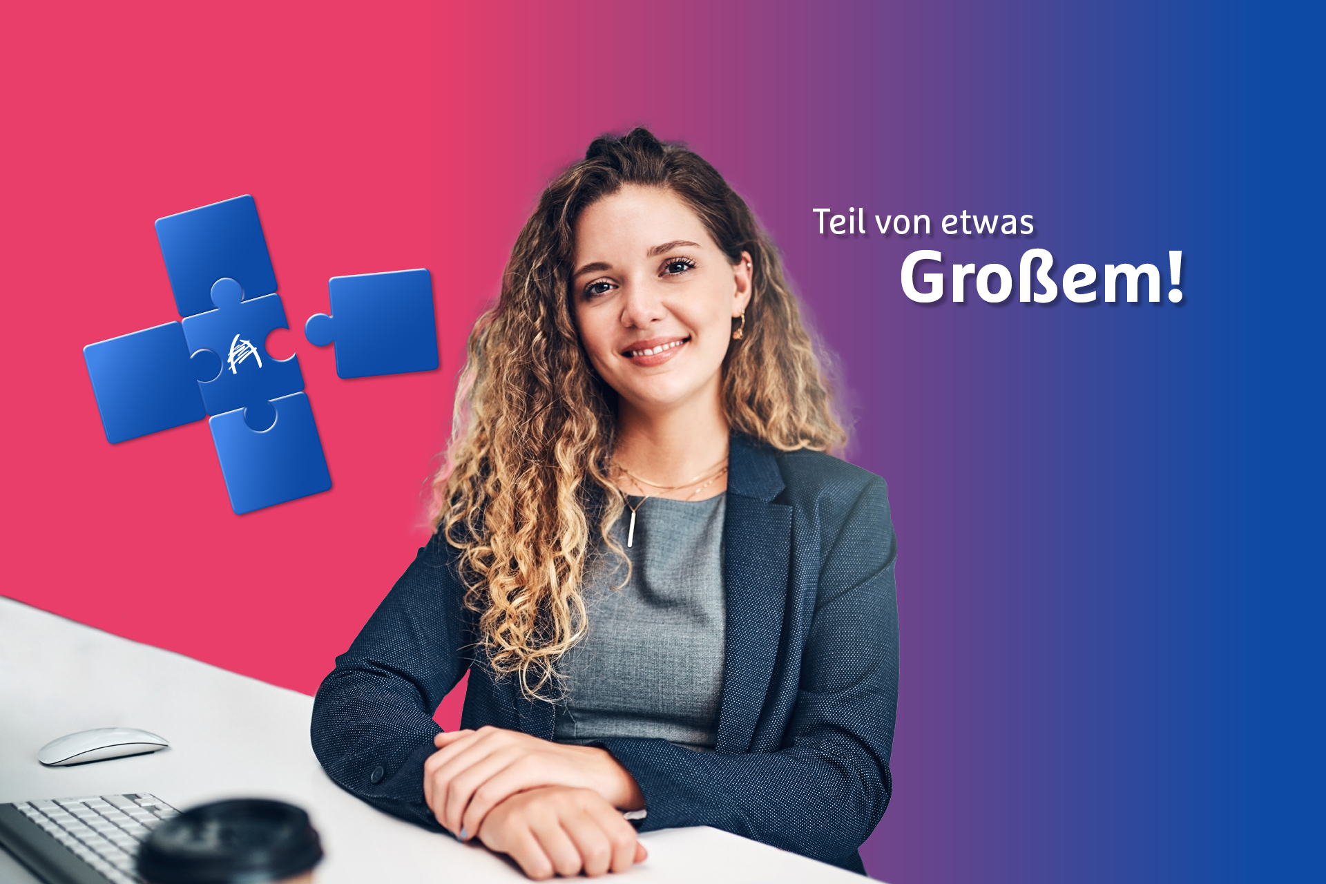 Kauffrau im Gesundheitswesen als Teil von etwas Großem