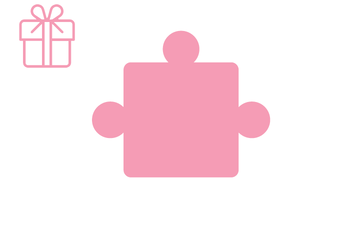 Rosa Puzzleteil mit Icon Geschenk